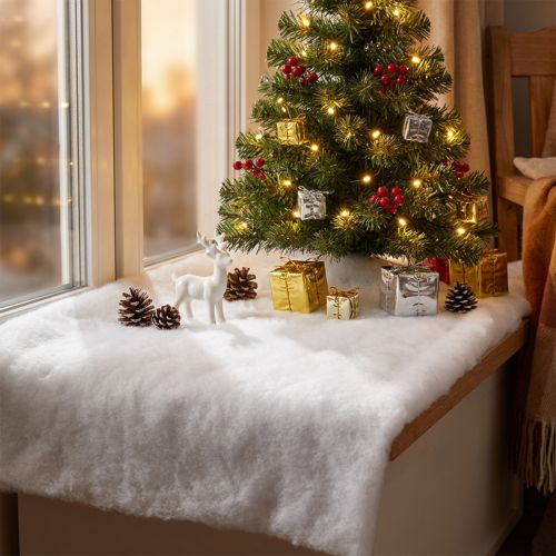 Artikel Sne tæppe deco kunstig snemåtte sne tæppe hvid 200×50cm