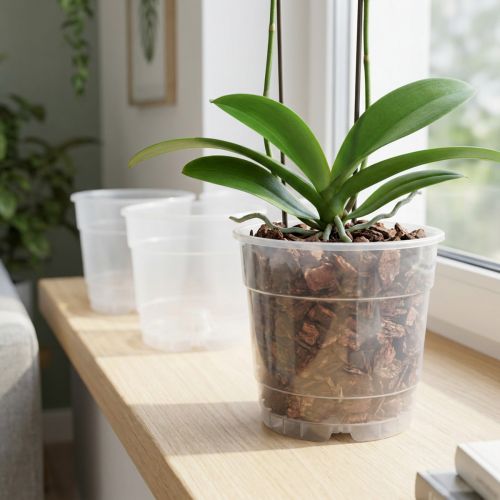 Plantepotte til orkideer Ø12cm gennemsigtig 10stk | Floristik24.dk