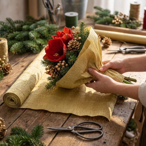 Blomsterhandler Crepe Papir