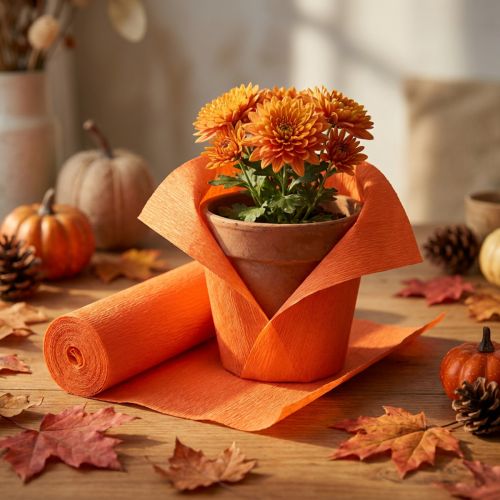 Florist crepe papir Orange
