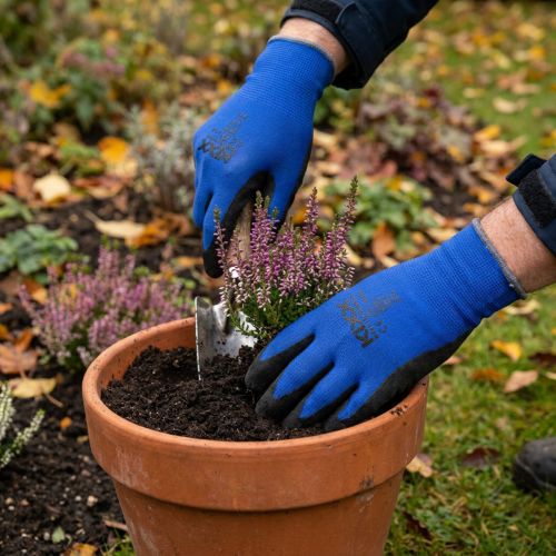 Kixx Havehandsker Blå, Sort Str. 10 | Floristik24.dk