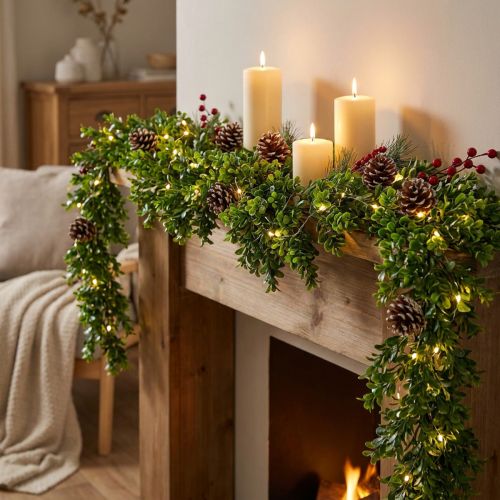 Boxwood garland green 180cm | Floristik24.dk