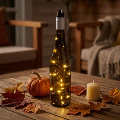 LED flaske lys varm hvid 73cm 15L | Floristik24.dk