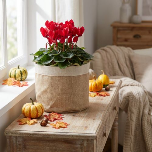 Jute plantekurv, opbevaringsbeholder i naturstof, Ø26 cm H21 cm, 3 stk. | Floristik24.dk
