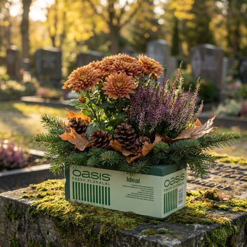 Vådt blomsterskum til friske blomster blomsterarrangementer mursten | Floristik24.dk