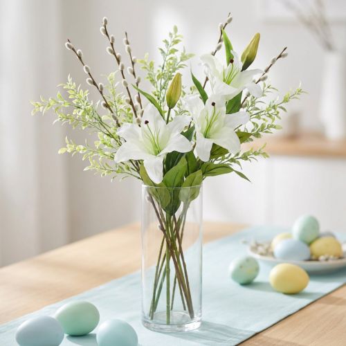 Påskelilje hvid 86cm | Floristik24.dk
