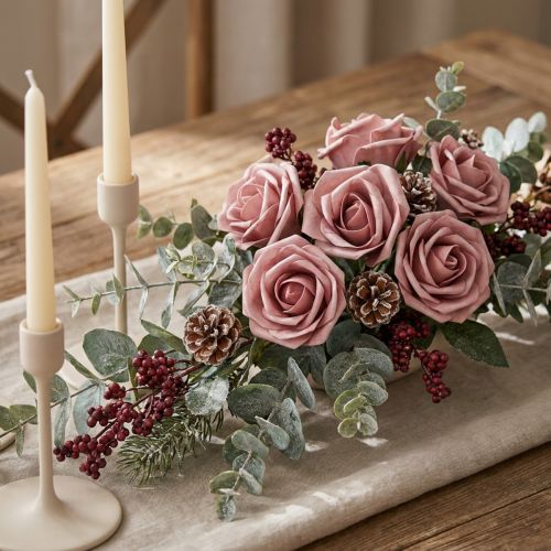 Skumrose Ø10cm gammelrosa 8 stk | Floristik24.dk