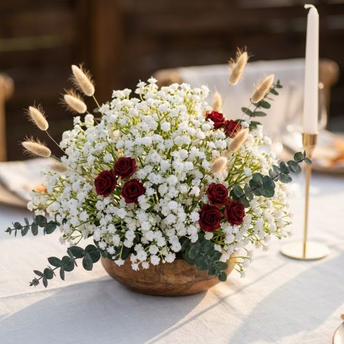 Hvid Gypsophila kunstig L30cm 12stk | Floristik24.dk