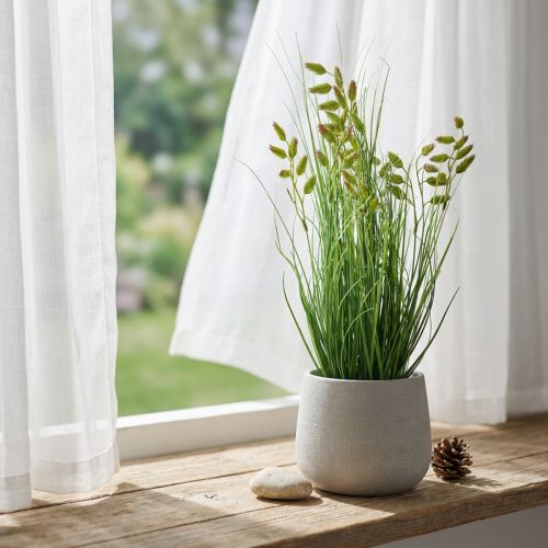 Quaking Grass Kunstgræs Kunstig Potteplante 36cm | Floristik24.dk