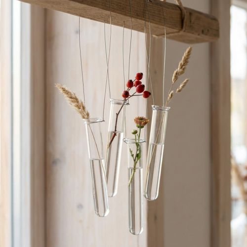 Reagensglas dekorationsglas til ophængning af minivase Ø2,4cm H22,5cm | Floristik24.dk