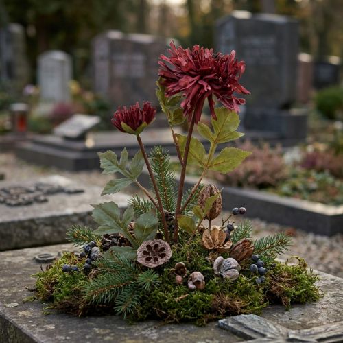 Kunstig krysantemum i bordeaux Ø5cm/Ø11cm L70cm | Floristik24.dk