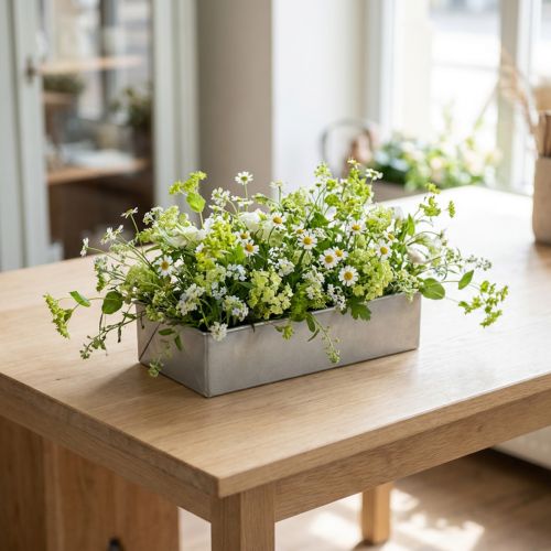 Skål firkantet grå 20cm x 10,5cm H5cm | Floristik24.dk