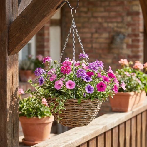 Kurvlampe natur Ø30cm | Floristik24.dk