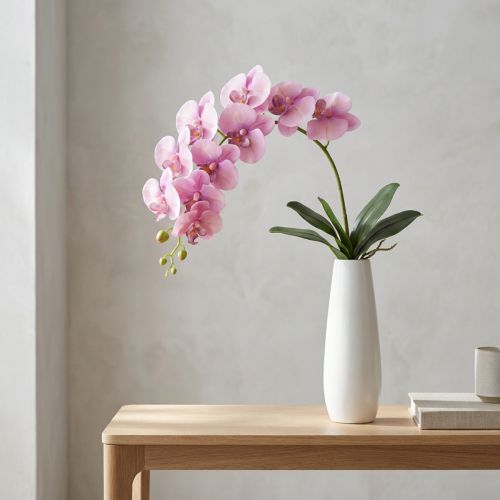 Orkidé Phalaenopsis kunstig 8 blomster pink 104cm | Floristik24.dk