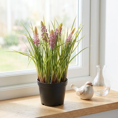 Kunstig hyacintplante i potte, perfekt dekoration til hjem og kontor, 26 cm | Floristik24.dk