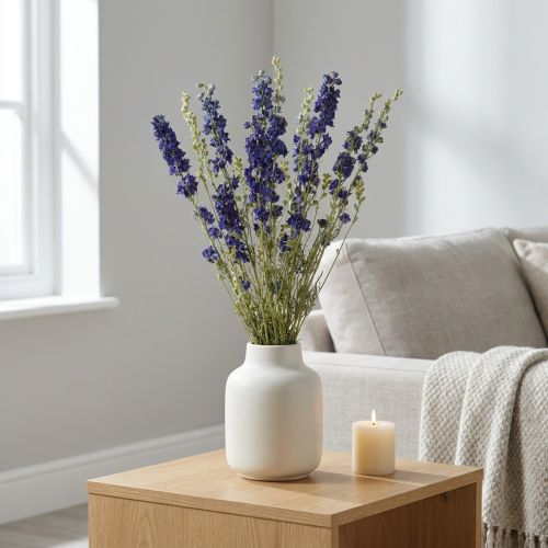 Tørret delphinium, tør blomster, delphinium blå L64cm 25g | Floristik24.dk