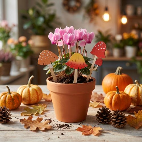 Flyvepil dekorative træpropper blomsterpropper træ 18 cm 12 stk | Floristik24.dk