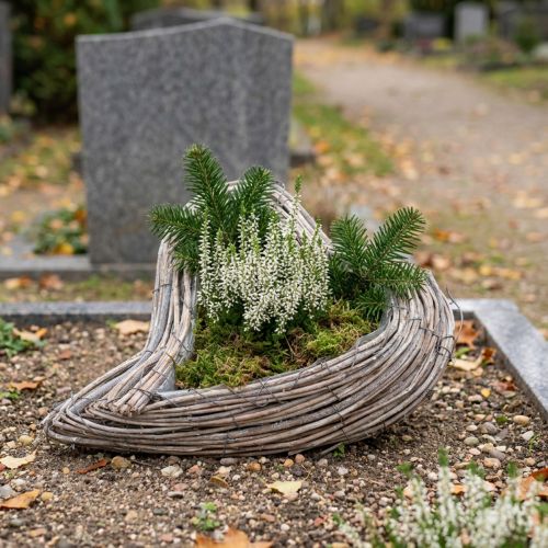 Artikel Plantehjerte Rattan Vine Naturhvid 20cmx24cmx6cm