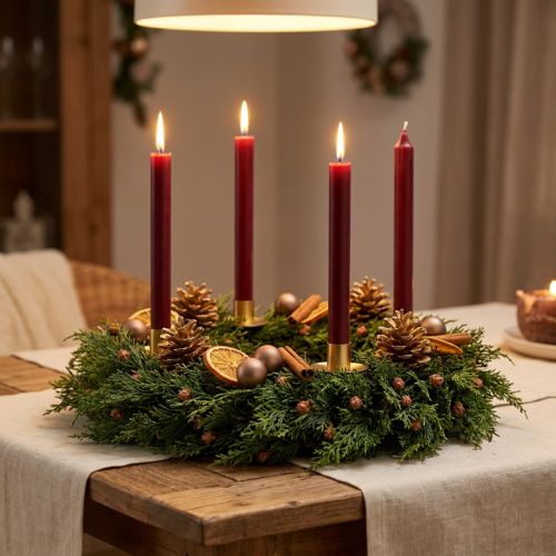 Artikel Grankrans Thuja med knopper base vinkrans Ø50cm