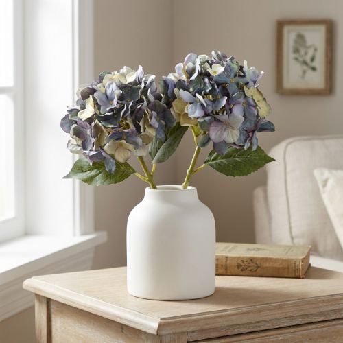 Kunstige blomster i blå hortensia stor Ø15cm L58cm 2stk | Floristik24.dk