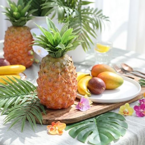 Kunstig dekorativ ananas 26 cm – Utrolig realistisk kunstig frugt, dekorativ frugt til buffeter og udstillinger | Floristik24.dk