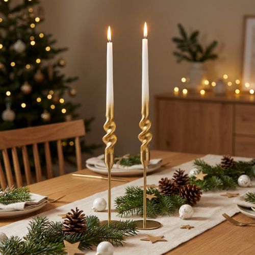 Artikel Snoede lys hvidguld spirallys Ø2cm H30cm 2 stk