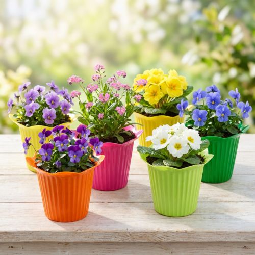 Plastpotteblomst Ø6,5cm 25 stk | Floristik24.dk