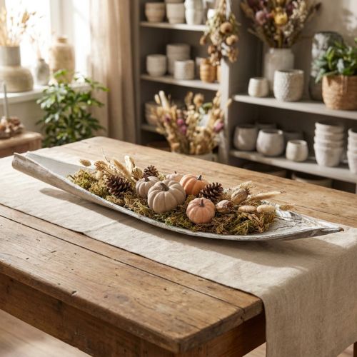 Kokosnødskal kokosblad hvidvasket 60 cm | Floristik24.dk
