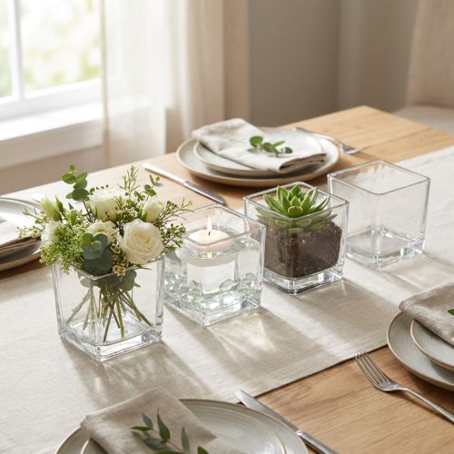 Glasterninger klare 12 cm x 12 cm x 12 cm 6 stk. | Floristik24.dk