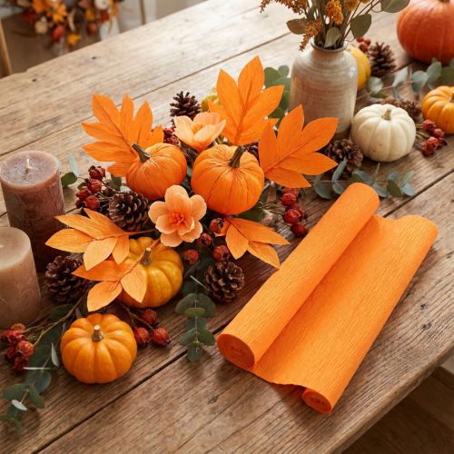 Florist crepepapir lys orange 50x250cm | Floristik24.dk