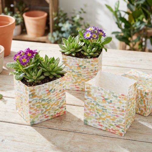 Gavepose plantepose gavepose mønstret 10,5cm 8 stk | Floristik24.dk