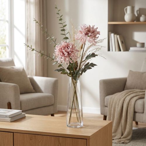 Kunstige krysantemum Pink Mauve Ø13cm L72cm 2stk | Floristik24.dk