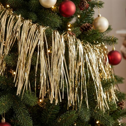 Glitter lys guld glitter gardindekoration guld 90×200 cm | Floristik24.dk