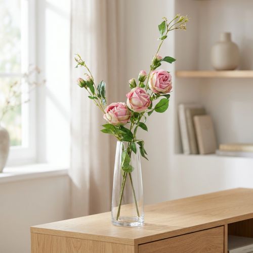 Rose gren lyserød 100cm | Floristik24.dk