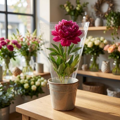 Emballagetragt A blomsterposer film B25cm H25cm 50 stk | Floristik24.dk