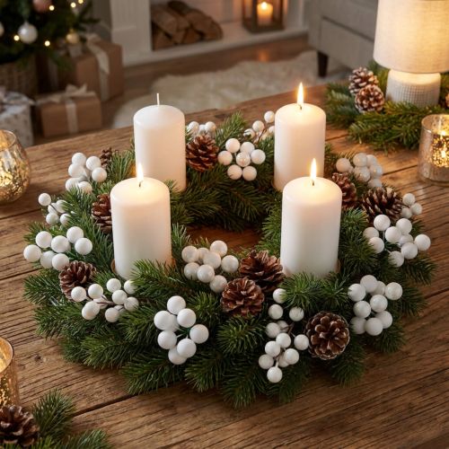 Spejlbær Ø2cm hvid mat, skinnende 140 stk | Floristik24.dk