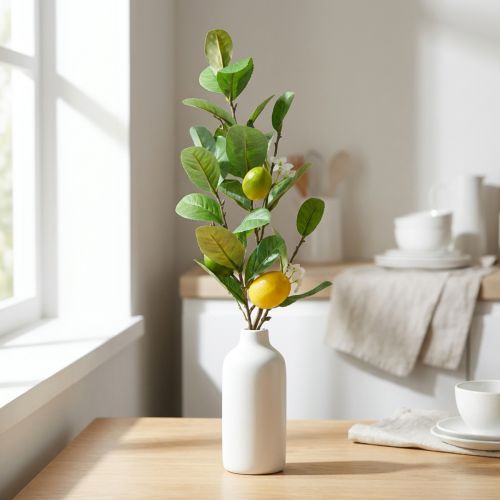 Dekorativ citrongren, blomster, frugt, kunstige middelhavsplanter, H68cm | Floristik24.dk