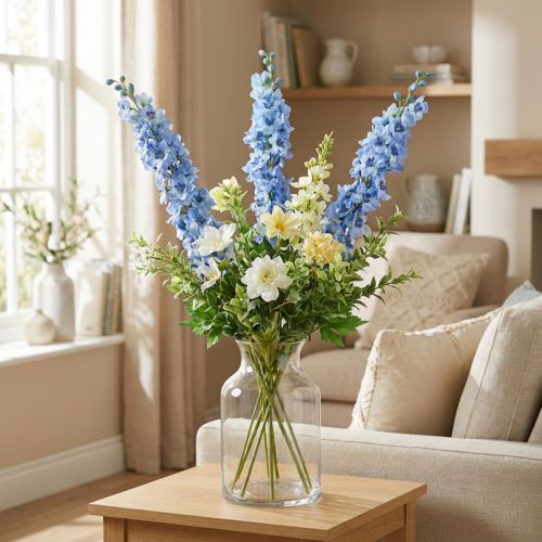 Artificial Delphinium Blue Delphinium Artificial Flower Silke Flowers | Floristik24.dk