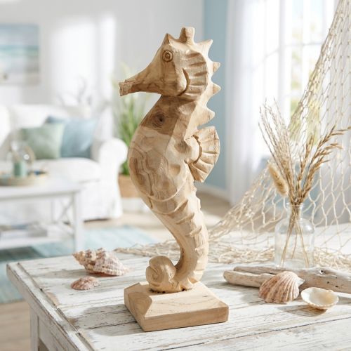 Dekorativ søhestetræ stor, maritim dekoration H38cm | Floristik24.dk