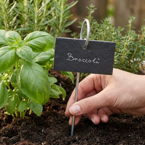 Artikel Naturskiferplader Stik Planteskilte Sort 25cm