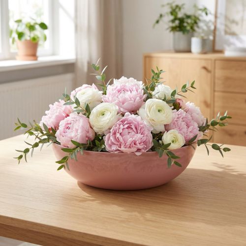 Dekorativ skål gammel pink Ø30cm H9cm | Floristik24.dk