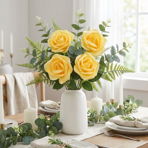 Artikel Skum Rose Gul Ø15cm 4 stk