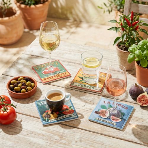 Kufferter til glas keramiske frugtgrøntsager 10×10cm 4stk | Floristik24.dk