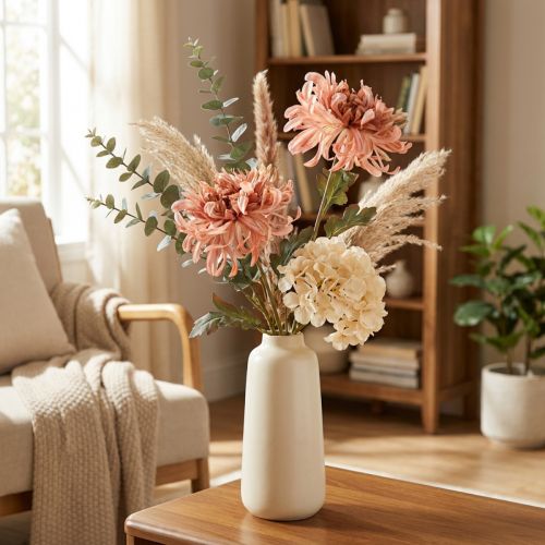 Artikel Krysantemum Pink Laks Kunstig Ø13cm L72cm 2stk