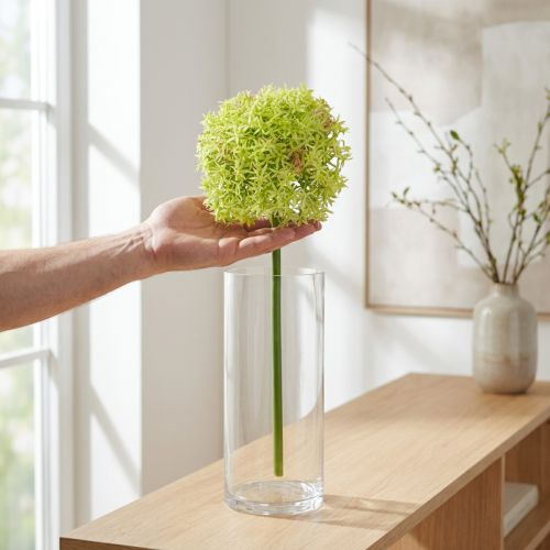 Allium grøn blomst kunstigt prydløg Ø18cm 90cm | Floristik24.dk
