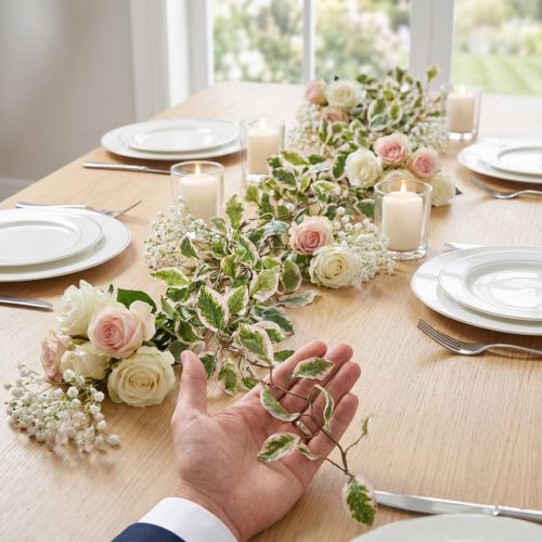 Kunstig plantegirlande til romantiske bryllupsdekorationer og begivenheder, 150 cm | Floristik24.dk