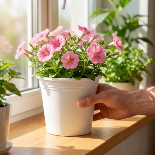 Plastikpotte “Irys” hvid Ø19cm H16cm 1 stk | Floristik24.dk