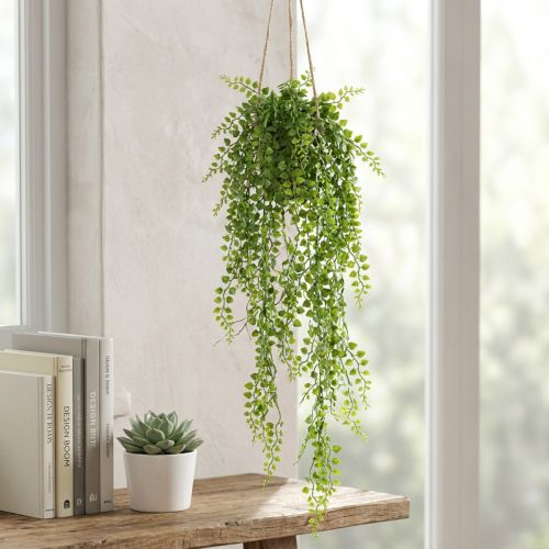 Artikel Kunstig ærteplantejute til hængende grøn H80cm