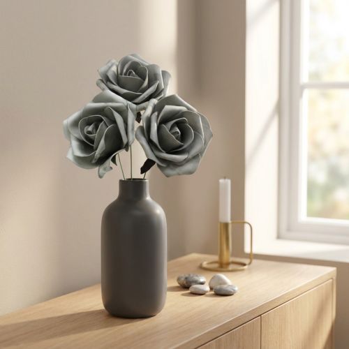 Artikel Skum Rose Grå Ø15cm 4 stk