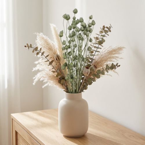 Jordbærtidsler i metallic grøn Ø1cm–2cm L55cm 100g | Floristik24.dk
